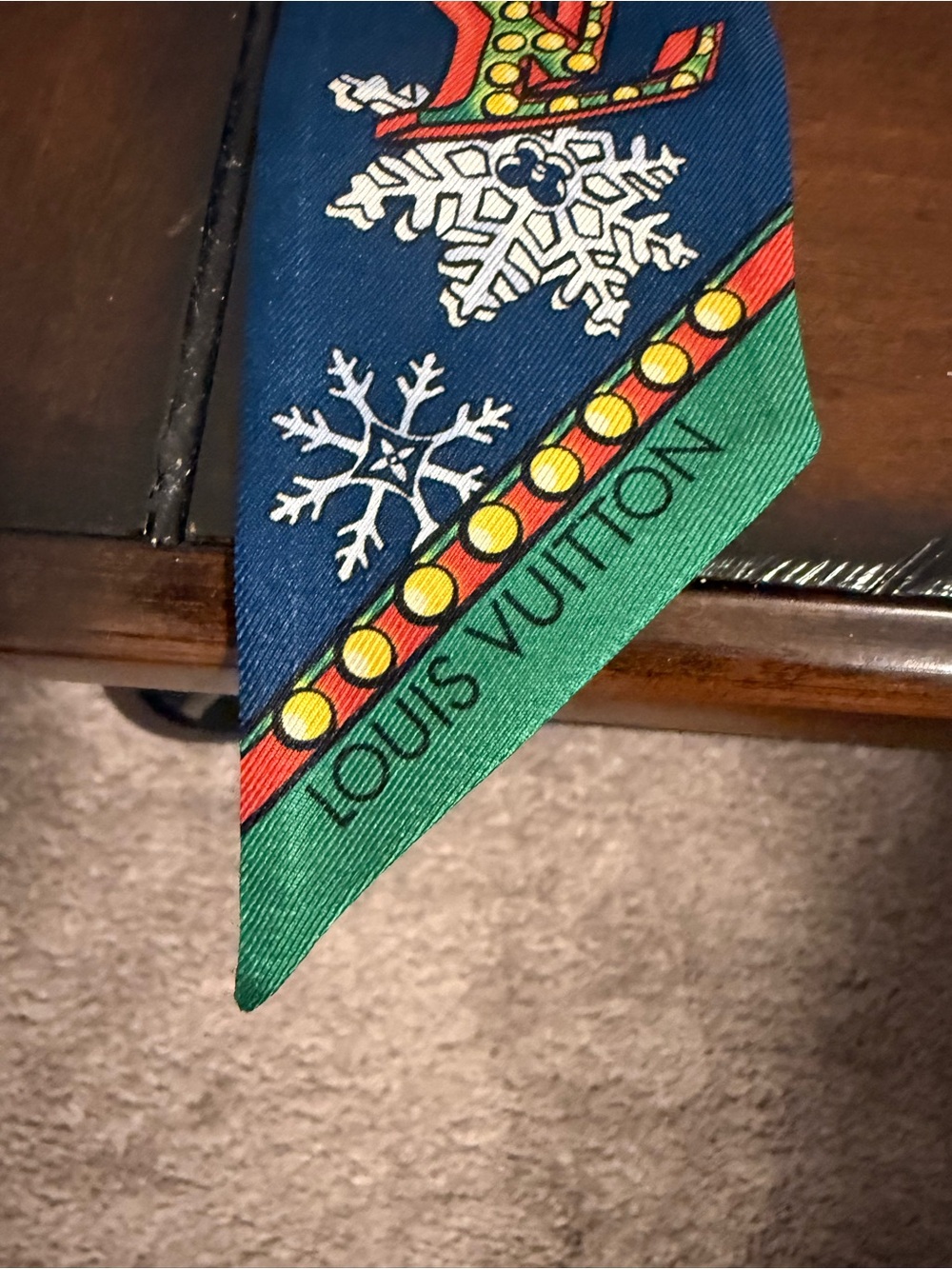 Louis Vuitton Blue Holiday Twilly Scarf - Picture 2 of 5